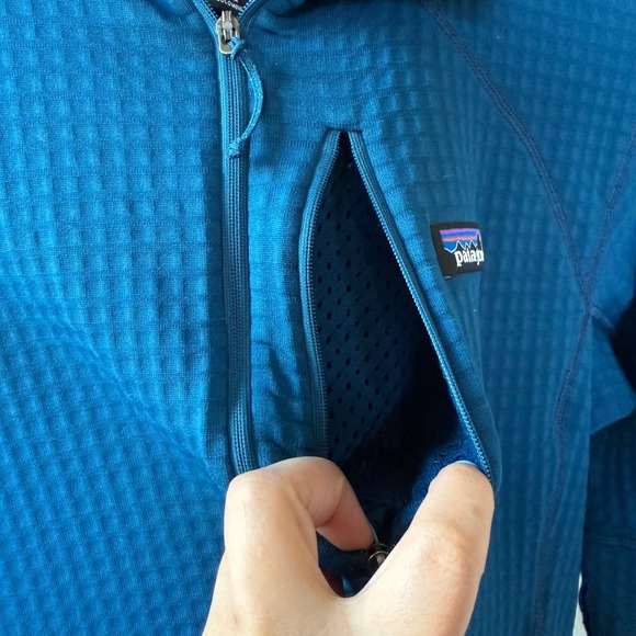 Patagonia R1 Pullover Fleece Jacket Lightweight Quarter Zip Blue Women's… - Picture 3 of 11